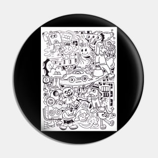 Doodle City Pin