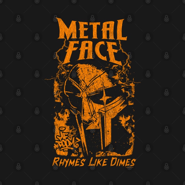 Vintage Bootleg Metal Face Orange by Hoki Tross Creative