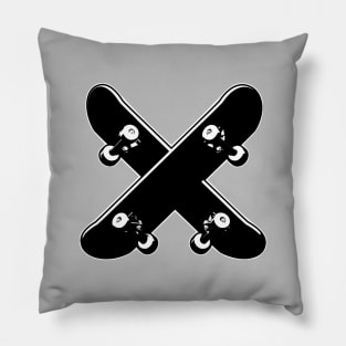 Crossed Skateboards Pillow