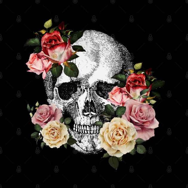 Sage Tribe Skull With roses by Collagedream