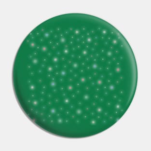 Glowing Pixel Snowstorm on Green Pin