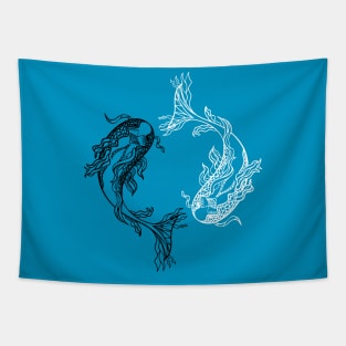 Catfish yin yang Tapestry