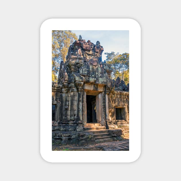 Gopura Near Phimeanakas Temple Magnet by BrianPShaw