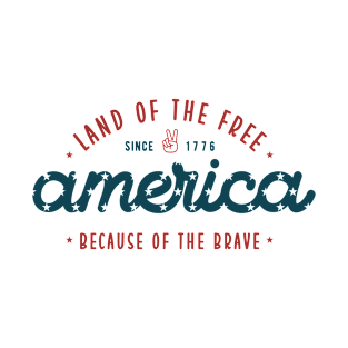 America  Land Of The Free Because Of The Brave T-Shirt