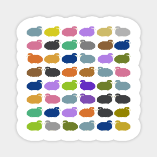 Colorful Cartoon Sheep Pattern Illustration Magnet