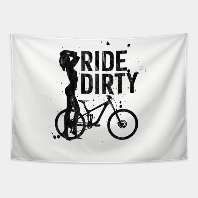 mountain bike mtb gift men cycling bicycle Tapestry by TheOutdoorPeople