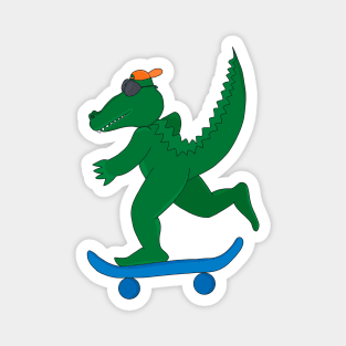 Skater Crocodile Magnet