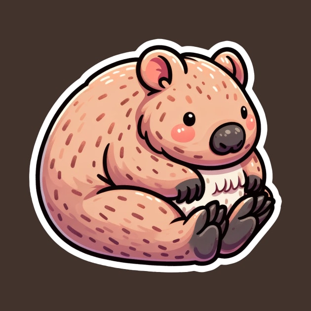 Wombat Kawaii Graphic Critter Cove Cute Animal A Splash of Forest Frolics and Underwater Whimsy! by dcohea