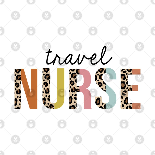 Travel Nurse Leopard Print Registered RN Nursing Appreciation by HeroGifts