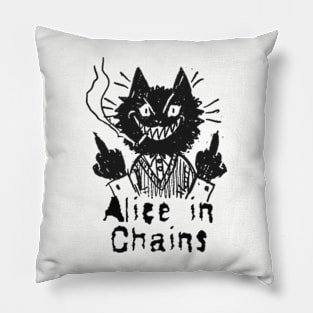 chains and the bad cat Pillow