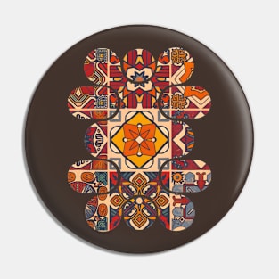 Abstract organic shape with moroccan tile pattern Pin