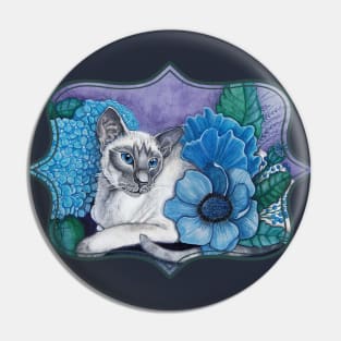 Blue Point Siamese Cat Pin