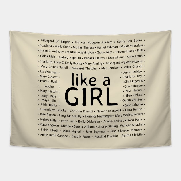 Like A Girl Tapestry by PunIntended