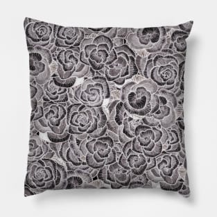 Black & White Floral. Pillow