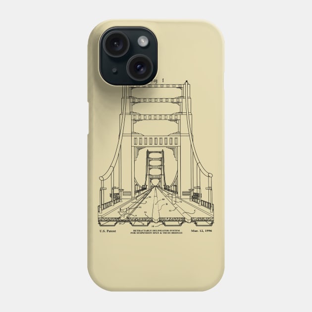 Bridge Construction Patent Print Phone Case by MadebyDesign