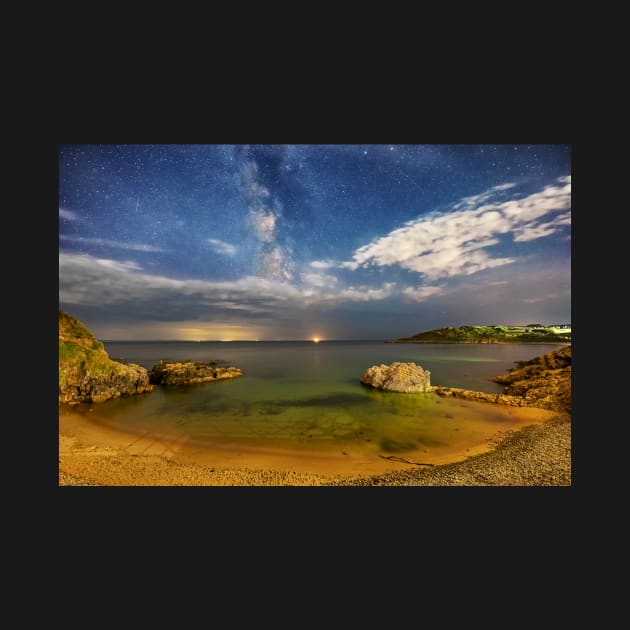 Rotherslade at Night on Gower, Wales by dasantillo