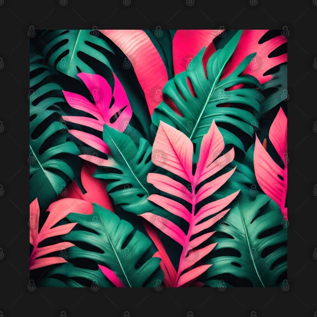 A colorful design with tropical leaves. For lovers of nature and vibrant colors. by Studio468