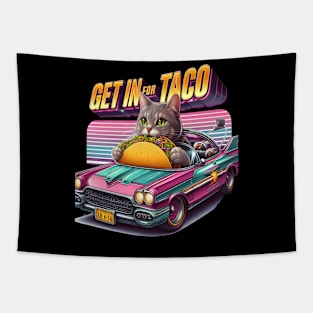 Feline Fiesta in Pink Ride Tapestry