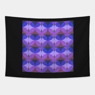 Mid Mod Circle Geometric Purple Blue Tapestry