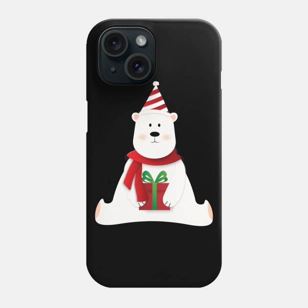 Cute White Bear-Xmas Gifts Phone Case by MaryMas