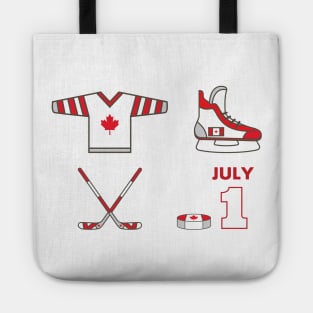 Happy Canada Day July 01 Hockey Game, Jersey, Tote