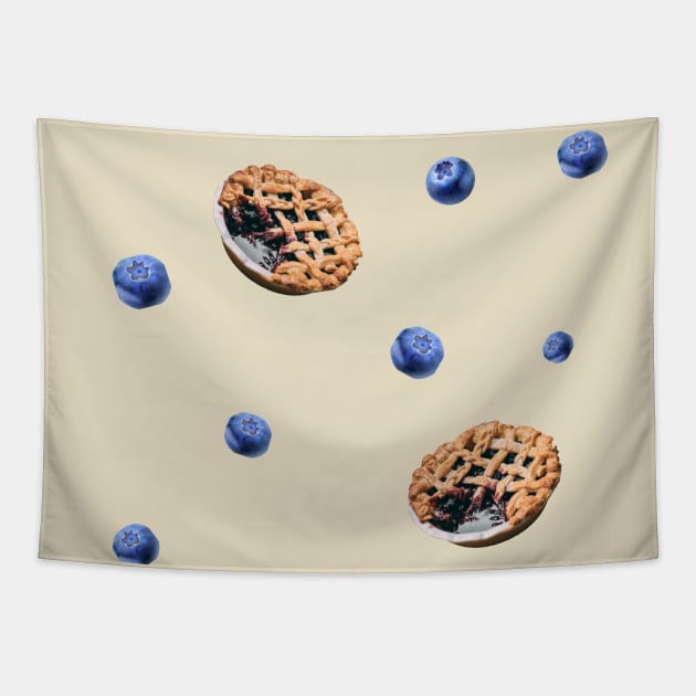 Blueberry pie pattern Tapestry by AshStore