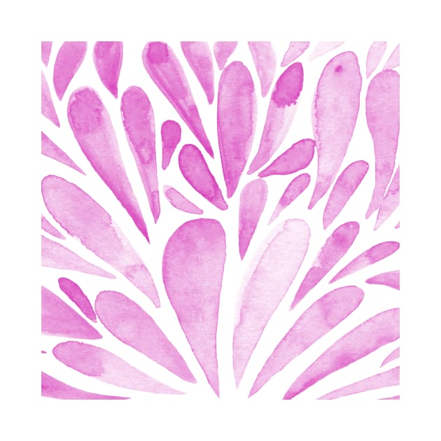 Watercolor artistic drops - pink by wackapacka