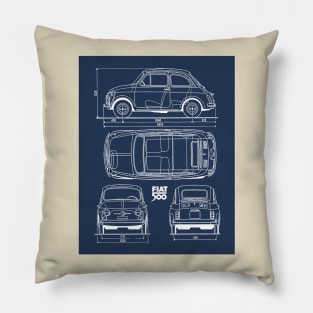 Vintage Fiat 500 Pillow