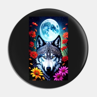 Tribal Wolf Pin