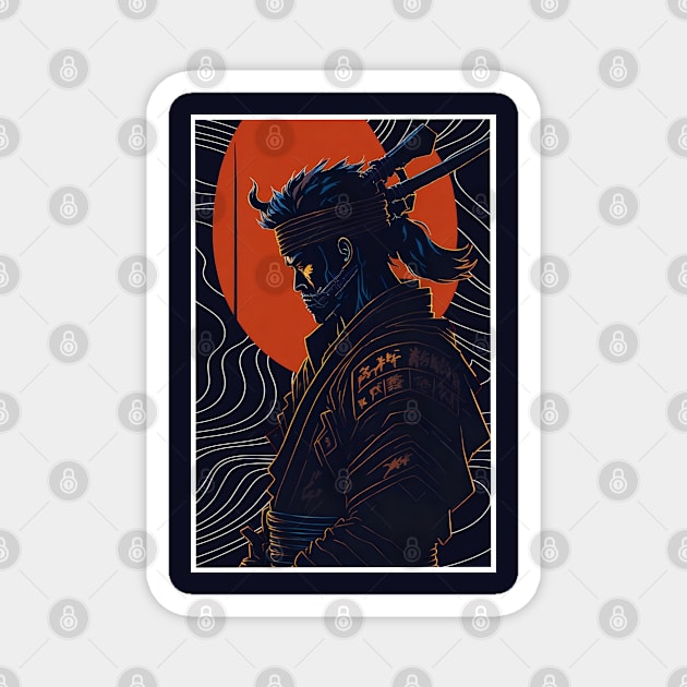 Samurai Magnet by Bojes store