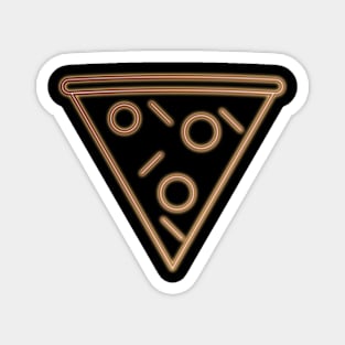 Neon Pizza Slice Magnet