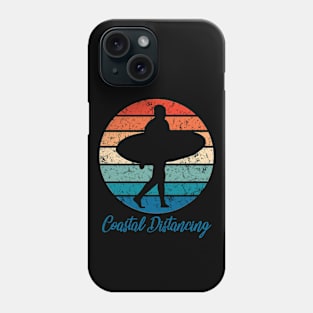 Social Distancing vs Coastal Distancing - Solo Surfer Phone Case