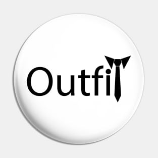 Outfit artistic typography design Pin