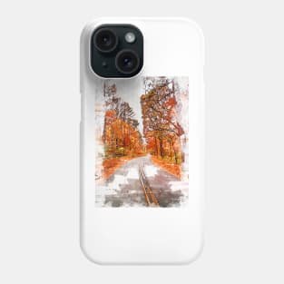 Scenic Autumn Drive Marker Sketch Phone Case
