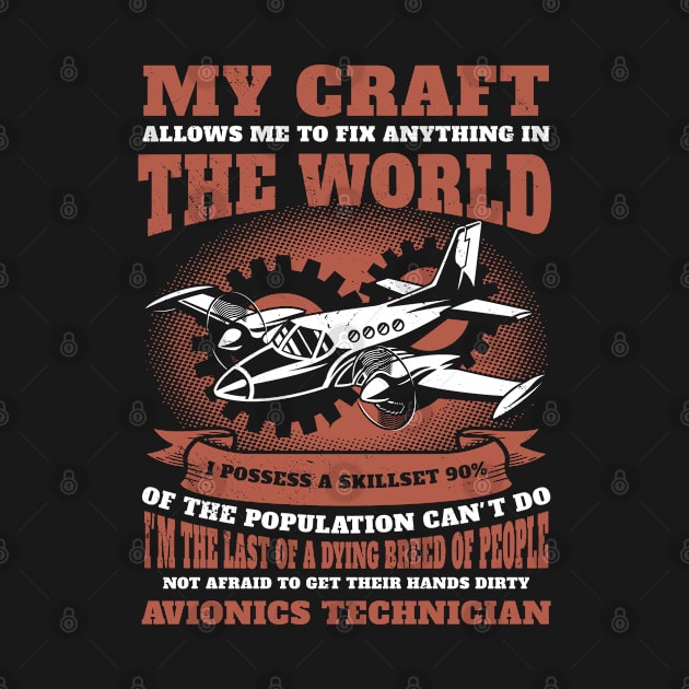 Aircraft Aviation Technician Avionics Technician by IngeniousMerch