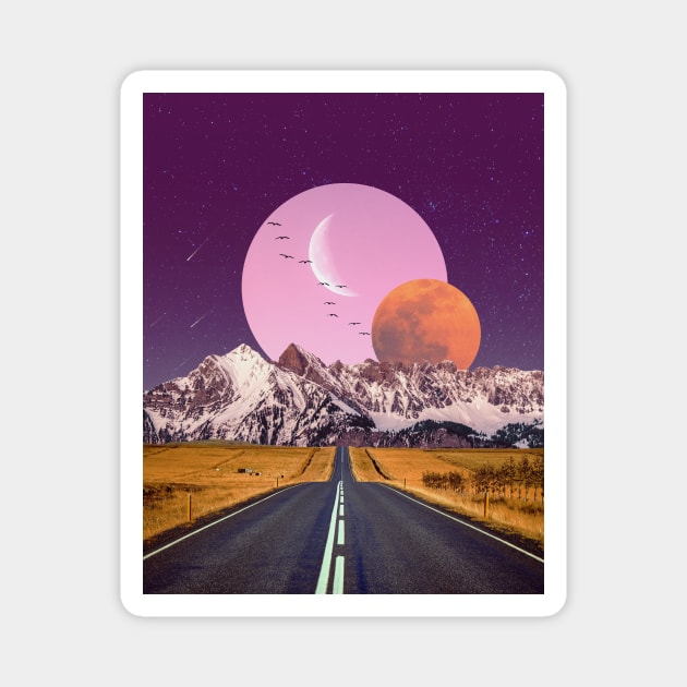 Pink Moon Magnet by Aaron the Humble