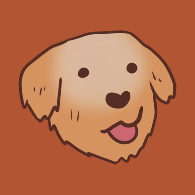 Golden Retriever face illustration by Mayarart