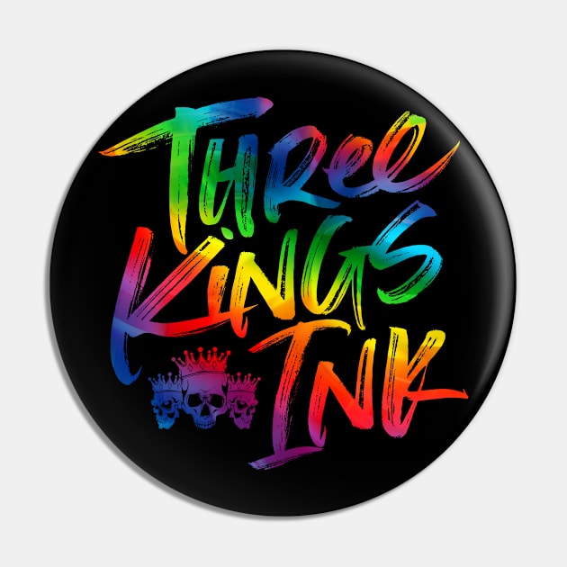 Three Kings Ink Pride Logo Pin by Kate Stacy