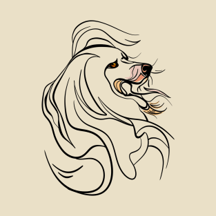 Dog lineart Samoyed T-Shirt