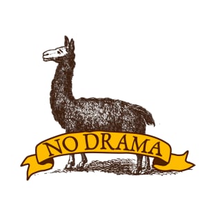 Vintage Llama No Drama cool design T-Shirt