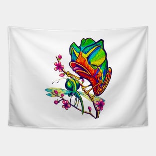 Chameleon Attack! New School Original Art Bright Colors T-Shirt Tapestry