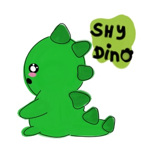 Shy dino cute kawaii T-Shirt