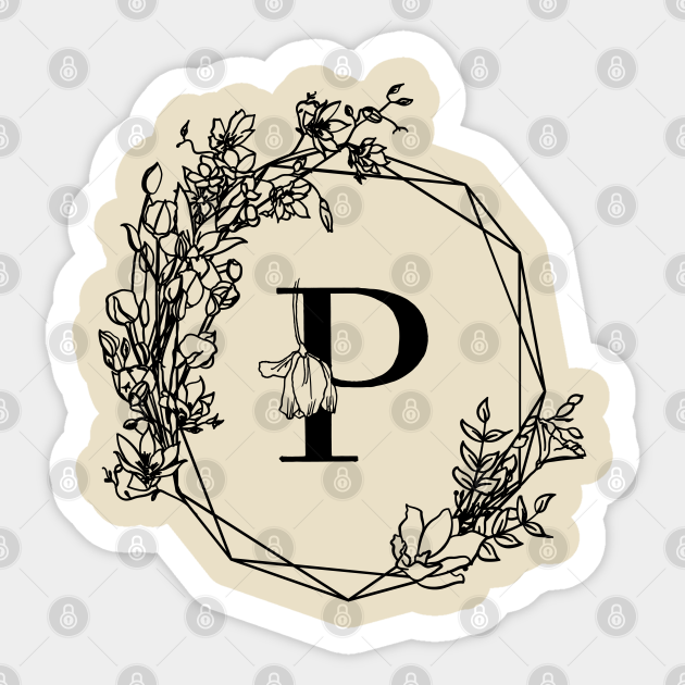 Initial Name Letter P Letter P Autocollant Teepublic Fr