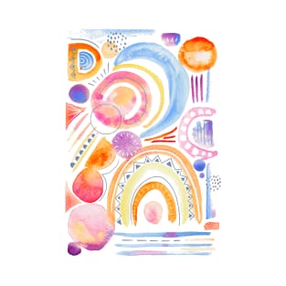 Sunny Sunday Abstract Watercolor T-Shirt