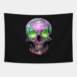 Liquid Sugar Skull - Punk skull candy slime drips 80s 90s Tapestry