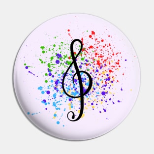 Make Art Not Content - Treble Clef Pin