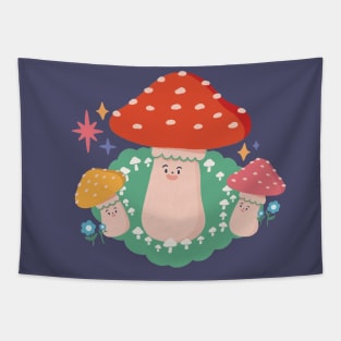 Mushrooms Party Tapestry