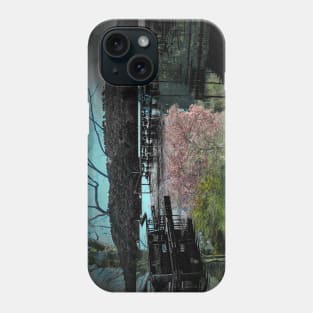 Pretty double exposure picture of lake Phone Case