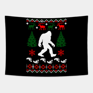 Bigfoot Ugly Christmas Tapestry