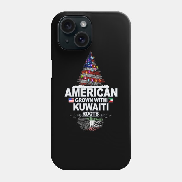 Christmas Tree  American Grown With Kuwaiti Roots - Gift for Kuwaiti From Kuwait Phone Case by Country Flags